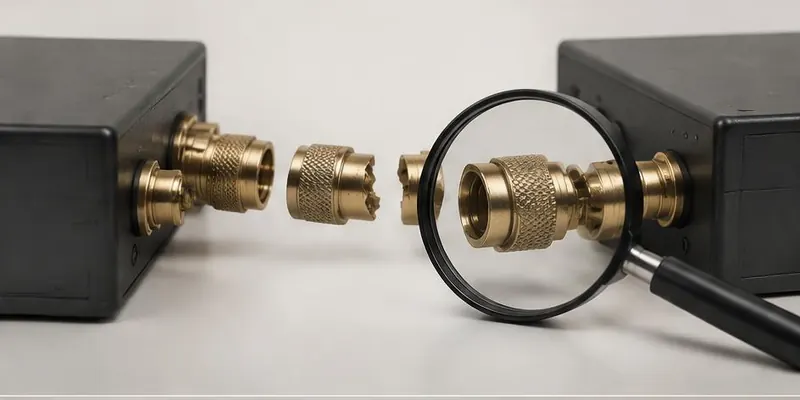 Magnifier inspecting disconnected API connectors