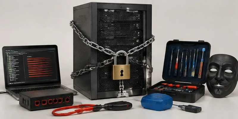 Locked server with security-testing tools