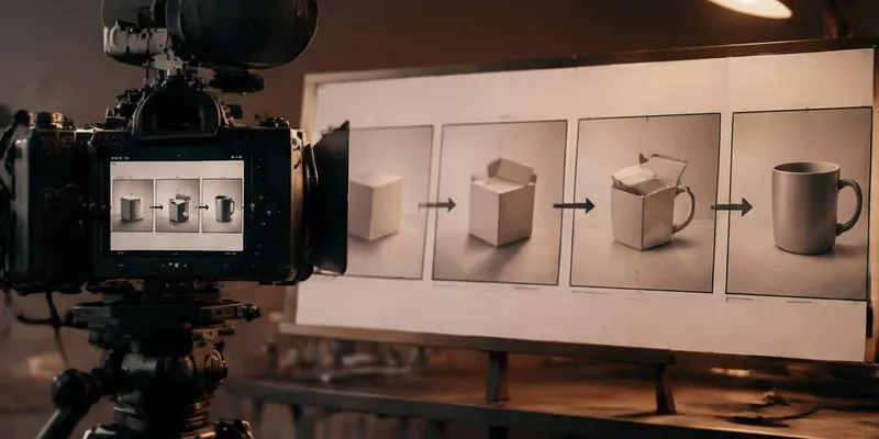 Camera recording an explainer storyboard